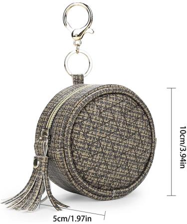 Sloane Pacifier Cover with Clip - Diaper Bag Accessory Binky Clip Pouch for Girls Dark Brown Zipper Container for Travel & Outdoor - Buy Online on GoSupps.com