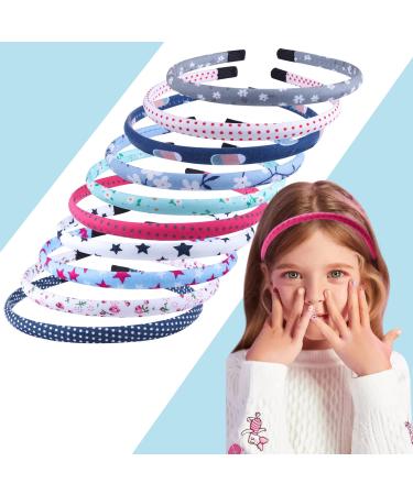 Candygirl 10 pieces of hair straps girls headbands flowers fabric hair bands for girls headbands for children star flower covered frontal ligaments - Buy Online on GoSupps.com