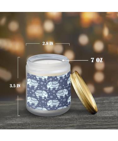 Orange Lemon Scented Candles - Aromatherapy Jar Candles 7 oz Long-Lasting Gift Set for Women Perfect Birthday Gifts - Vintage Elephant Design - Buy Online on GoSupps.com