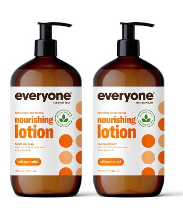 Everyone 3-in-1 Soap Body Wash Bubble Bath Shampoo 32 Ounce (Pack of 2) Nourishing Hand and Body Lotion 32 Ounce (Pack of 2) Citrus and Mint - Buy Online on GoSupps.com