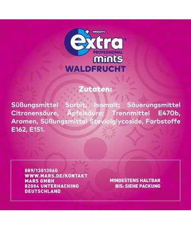 Extra Mints | Professional Forest Fruit | Sugar-Free Pastilles | 6 Packs of 70 Mints | International Shipping Available - Buy Online on GoSupps.com