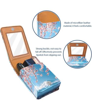 Travel Lipstick Organizer Case | Portable Makeup Bag with Mirror | Cherry Blossoms Design - Perfect for International Shipping - Buy Online on GoSupps.com