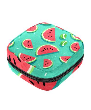 Period Bag Sanitary Napkin Storage Bag Watermelon Fruit Dotted Tampon Holder for Purse T84h1cm7ecw