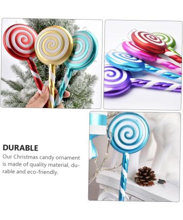 Ciieeo 1pc Lollipop Pendant Wedding Decorations Christmas Lollipop Decorations Ornaments Xmas Candy Pendant Blue 20X9.5X2cm - Buy Online on GoSupps.com