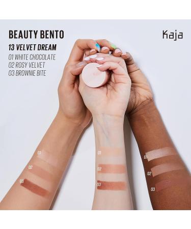 Kaja Beauty Bento Collection - Burnt Sandy Brown Eyeshadow Trio | Travel Size 0.03 Oz | Allure Best of Beauty Award Winner 2019 - Buy Online on GoSupps.com