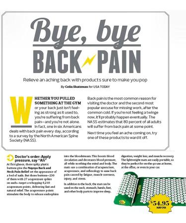 Nayoya Neck and Back Pain Relief - Acupressure Mat & Neck Pillow Set for Stress Relief & Sciatic Pain - Portable Carry Box for Wellness on the Go - Buy Online on GoSupps.com