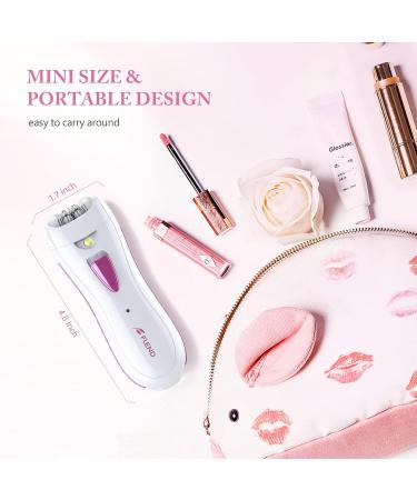 Wireless Women's Epilator - Rechargeable Mini Facial & Body Hair Remover with LED Light | Painless Epilation for Intimate Areas Face Armpits & Bikini Zone - Buy Online on GoSupps.com