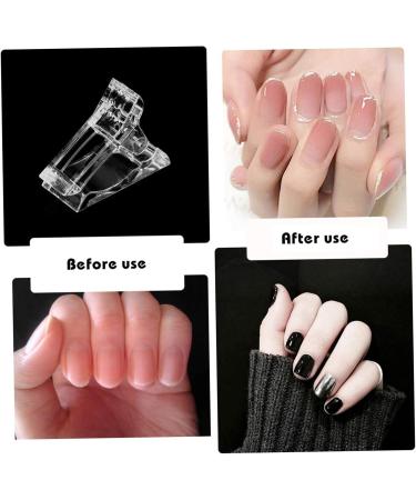 DOITOOL 4 Sets Nail Extension Set Nail Form Clips Nail Patch Fixing Clips Bath Sponge for Sensitive Skin Poly Nail Clip Nail Art Extension Patch Extension Sticker Manicure Plastic - Buy Online on GoSupps.com