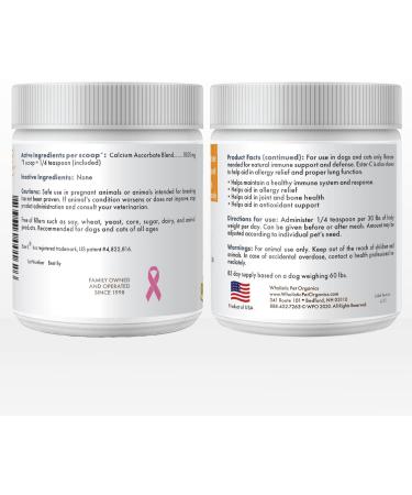 Organic Dog Allergy Relief & Immune Support Supplement | Vitamin C Powder for Joint Mobility & Overall Health | UTI Relief | 1000mg Ester C | Made in USA | 6 oz - Buy Online on GoSupps.com