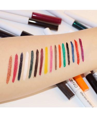 16-Color Matte Liquid Eyeliner Set | Neon Rainbow Colored Eyeliner Pencils | High Pigmented & Waterproof | Long Lasting Glitter Eyes Makeup Kit - Buy Online on GoSupps.com