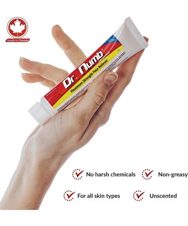 Dr. Numb 5% Lidocaine Numbing Cream with Maximum Strength for Pain Relief - 30g - Buy Online on GoSupps.com