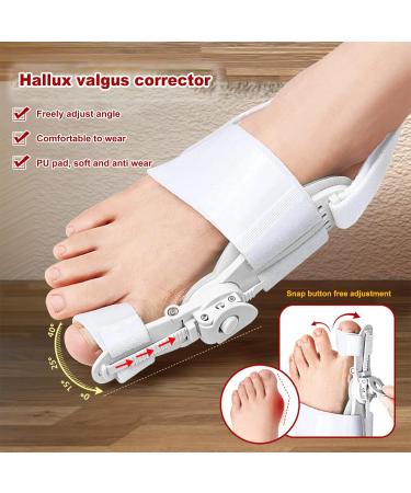 Bunion Corrector - Professional Orthopedic Hallux Valgus Corrector with PU Cushion (White) - Buy Online on GoSupps.com