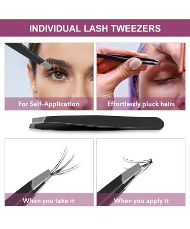 Premium Eyelash Applicator Tool Set - 1 Eyelash Applicator + 1 Eyebrow Tweezers for DIY Extensions - Perfect for Clusters - International Shipping - Buy Online on GoSupps.com