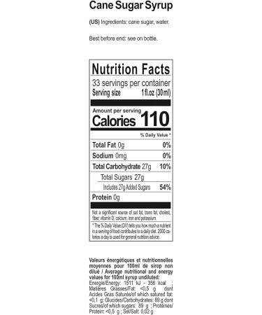 1883 Maison Routin Premium Cane Sugar Syrup 1L - Perfect for Cocktails, Mocktails, Coffee & Iced Tea | Pack of 1 | High-Quality Cane Sugar Syrup - Buy Online on GoSupps.com