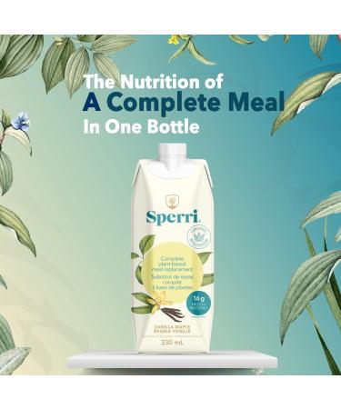 Sperri Plant-Based Meal Replacement & Protein Shake - Vanilla 330 mL | Dairy-Free Gluten-Free 12 Pack - Ready to Drink - Allergen-Free - Buy Online on GoSupps.com