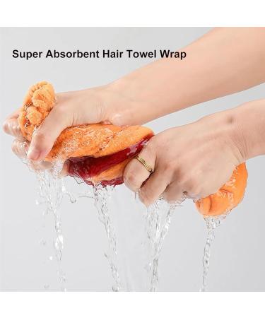 Super Absorbent Microfiber Hair Towel Wrap - Fast Drying & Ultra Soft for All Hair Types - 2PCS - Buy Online on GoSupps.com
