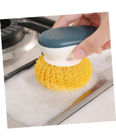 Solust Steel Wool Scrubbing Ball - Kitchen Cleaning Brush for Pots & Pans | Replaceable Scourer for Effortless Cleaning - Buy Online on GoSupps.com
