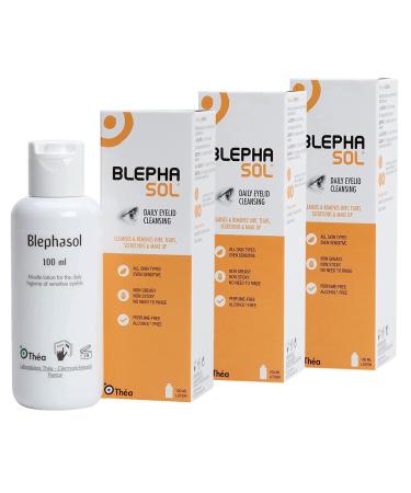 3 x Blephasol Micellar Eyelid Cleansing Lotion | Effective and Gentle Cleansing for Make-Up Removal Inflamed and Sensitive Eyelids | Soap & Alcohol-Free | Pack of 3 x 100ml - Buy Online on GoSupps.com