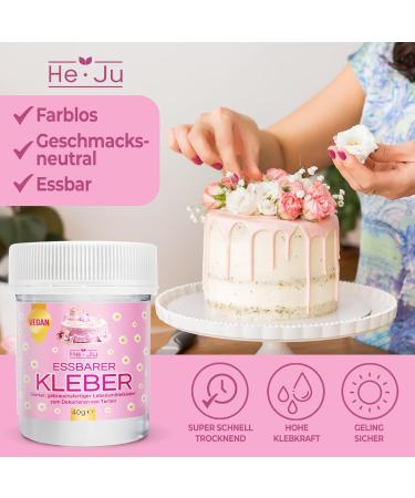 Buy Edible Glue 40g - Vegan Transparent Food Adhesive for Cake Decorating & Fondant | International Shipping Available - Buy Online on GoSupps.com