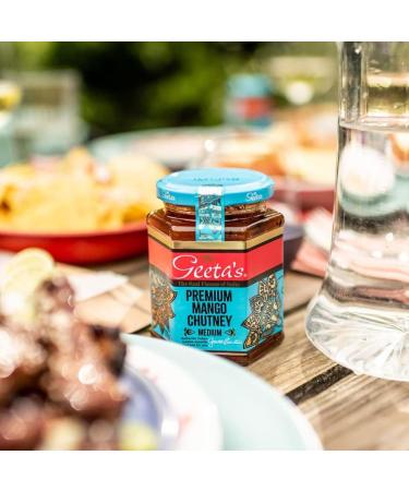 Geeta Premium Mango Chutney 320g | Pack of 6 | Authentic Indian Taste - International Shipping Available - Buy Online on GoSupps.com