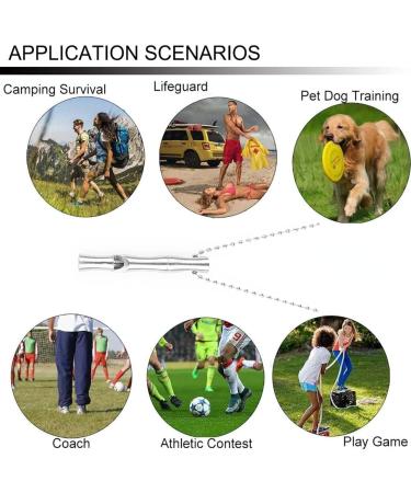 Durable Dilwe Stainless Steel Triller Pipe Whistle for Hiking Camping & Survival - Emergency Signal Tool with Chain - Buy Online on GoSupps.com