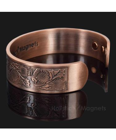 Holistic Magnets Men's Celtic Copper Bracelet - Scottish Thistle Magnetic Wristband for Joint Healing | Perfect Gift Idea for Men - Buy Online on GoSupps.com