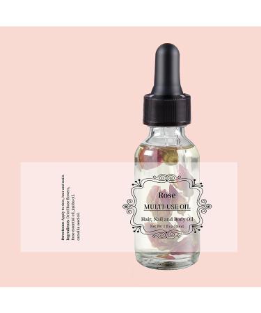 Organic Rose Multi-Use Oil for Face, Hair, Body, Nails Care - 1 Fl Oz - Buy Online on GoSupps.com