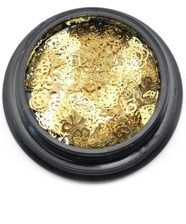 1 Box Hollow Nail Art 3D Decorations Thin Wheel Flower Heart Different Shapes Gold Metal 3d Nails Studs Accessories Supplies Manicure Design Tools - Buy Online on GoSupps.com