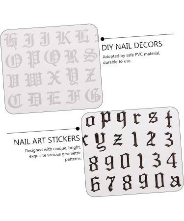 minkissy 20 Sets Nail Art Stickers Letter Nail Stickers Letter Stickers Nail DIY Decals Letters Stickers Nails Stickers White Letters Nail Stickers Halloween Nail Stickers Pvc Fashion - Buy Online on GoSupps.com