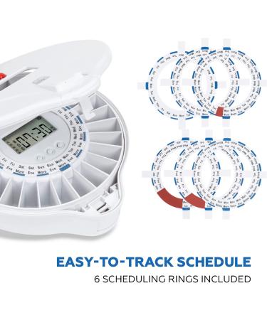 Med-E-Lert Premium Locking Automatic Pill Dispenser - XL Solid White Lid - Buy Online on GoSupps.com