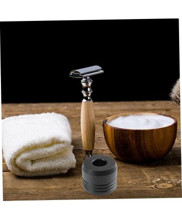FRCOLOR Aluminum Shaving Stand - Small Practical Razor Holder - Bathroom Storage Rack (4x4cm) - Durable Black Tool Storage - Buy Online on GoSupps.com