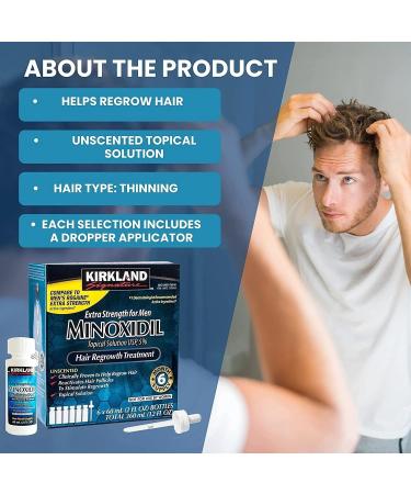 Kirkland Minoxidil 5% for Men - 6 Months Hair Regrowth Supply (12 Oz) - Shop Internationally - Buy Online on GoSupps.com
