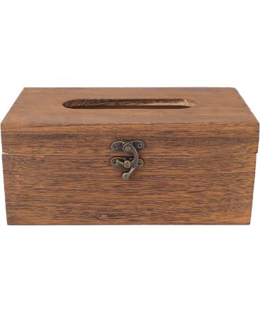 Verdant Touch Retro Decorative Handkerchief Case - Wood Napkin Holder & Desk Organizer for Home & Massage Business - Buy Online on GoSupps.com