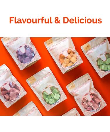 Loopypaws Freeze Dried Goat Yogurt for Dogs & Cats - Pumpkin & Strawberry | Heathy Pet Treats & Meal Toppers | All Natural | Rich in Nutrients | Support Digest and Overall Well-Being (30g) - Buy Online on GoSupps.com