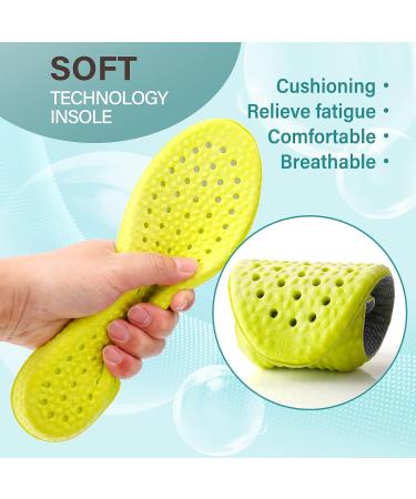 Memory Foam Shoe Insoles | Prevent Foot Odor, Shock Absorption, Soft Comfort | Men Women | US 5-8 & US 6-7.5 | Relieve Foot Pain - Buy Online on GoSupps.com