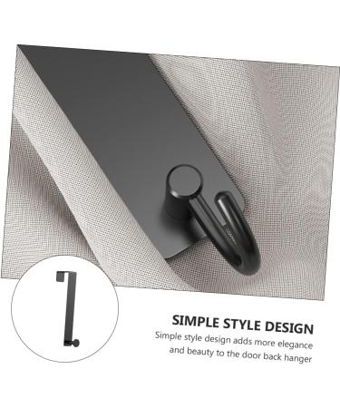 Generic 4 Pcs Door Hook Wall Mounted Clothes Hanger Wall Hanger Over Door Towel Bar Black Stainless Steel - Buy Online on GoSupps.com