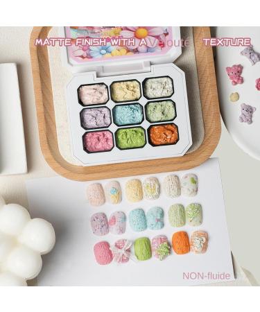 Solid Gel - 9 Colors Gel Manicure Palette | Glue French Tips For Home Manicure Extension For Women Girls Makeup Bride - Buy Online on GoSupps.com