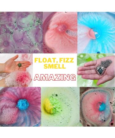 Bath Bombs for Girls and Women - Pack of 6 with Gemstones and Lockets Inside | Bath Bubbles Spa Gift Set - Buy Online on GoSupps.com