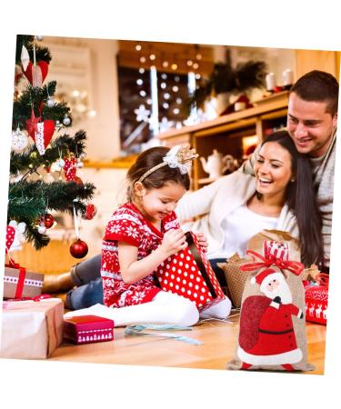 Healeved 2 Pcs Christmas Storage Bag Candy Bags Christmas Burlap Bags Candy Drawstring Bag Christmas Bag 30X18CM As Shown - Buy Online on GoSupps.com