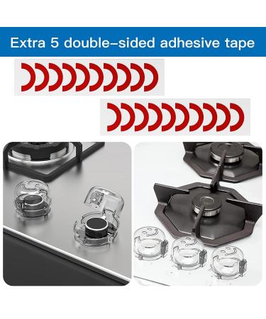 Child Safety Stove Knob Covers - 5 Pack with Double-Key Lock | Universal Gas Oven Knob Guards for Baby Proofing - Buy Online on GoSupps.com