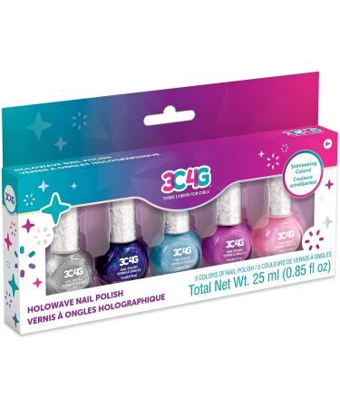 Three Cheers for Girls Holowave Nail Polish Set - 5 Colors - Non-Toxic Kit for Kids Ages 8 - Buy Online on GoSupps.com