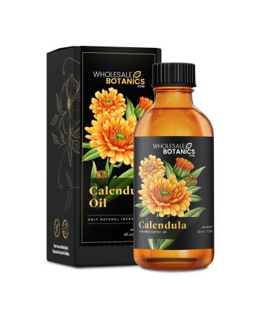 Calendula Oil by Wholesale Botanics Lightweight Aromatic Oil for DIY Skincare Massage & Aromatherapy | Vegan & Cruelty Free (4 Fl.Oz.)