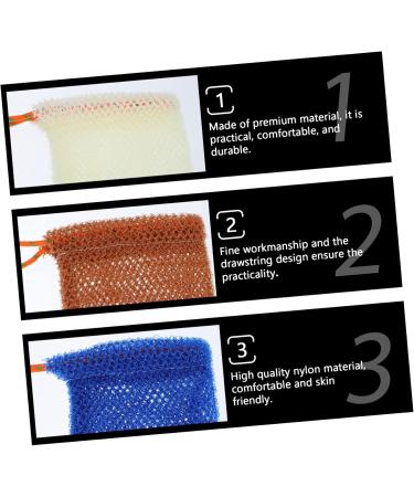 FOYTOKI 8 Pcs Soap Bag Foaming Net Bath Soap Liquid Bag Rapid Drying Towel Bubble Soap Nylon - Buy Online on GoSupps.com