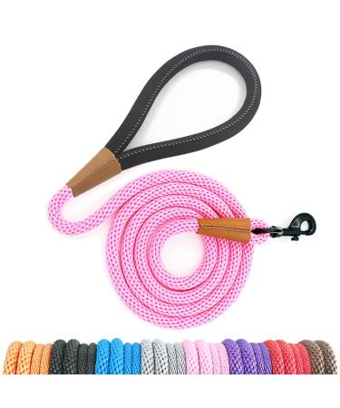 lynxking tow lines for dogs dog linen stone rye liner tractors for small medium-sized large dogs (pink carabiner hook-0.9cm x 180cm) carabiner hook-0.9cm x 180cm pink