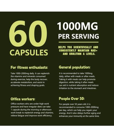 Lumine Organics NAD+ Supplement with Resveratrol NMN Supplement Alternative Gluten-Free Vegan (1PCS) - Buy Online on GoSupps.com