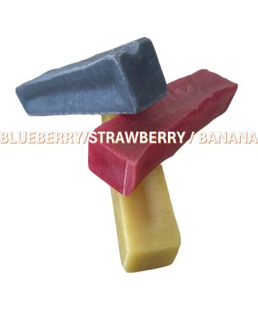 Himalayan Yak Cheese Chew * Variety Pack Strawberry/Banana/Blueberry** Dog Chew (3 Large Chews) - Cheese Bones for Dogs - Dog CHEW - Long Lasting - Dental CHEW Aggressive CHEWERS - Buy Online on GoSupps.com
