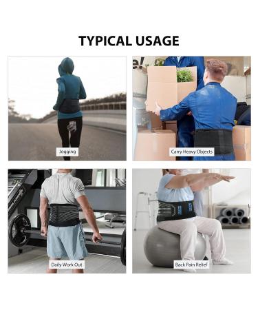 Aptoco Back Brace for Lower Back Pain Relief | Invisible Lumbar Support Belt | Breathable Posture Corrector with 4 Stays | Medium (Waist 35-40.5) - International Shipping Available - Buy Online on GoSupps.com