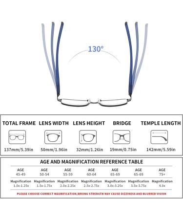CRGATV 3-Pack Blue Light Blocking Metal Reading Glasses for Men - Anti UV/ Eye Strain - +2.25 Magnification - 3 Pack Mix Colors - Buy Online on GoSupps.com