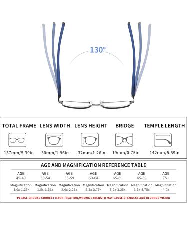 CRGATV 3-Pack Reading Glasses for Men | Blue Light Blocking | Metal Full Frame | Anti UV/Eye Strain | +2.0 Magnification | Mixed Colors - Buy Online on GoSupps.com