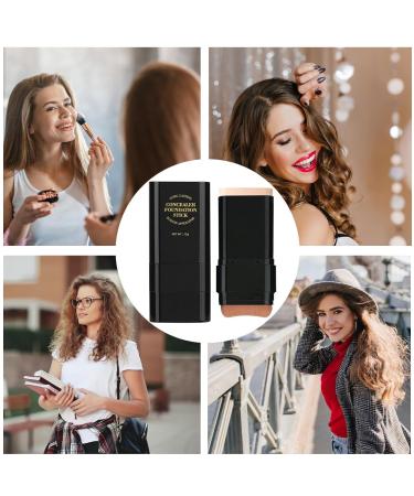  brooksnaji Full Coverage Stick Foundation Full Coverage Stick Foundation - 15g Moisturizing Foundation for Women - Double-Headed Face Cream for Girls Concealer - Buy Online on GoSupps.com